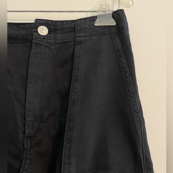 All Saints Freda Denim Black Straight Leg 90’s Cargo Trousers Size 2 - Picture 5 of 8